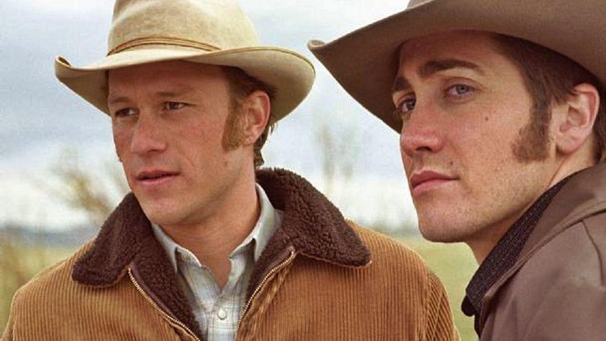 Heath Ledger y Jake Gyllenhaal, en una escena de &#039;Brokeback Mountain&#039;.