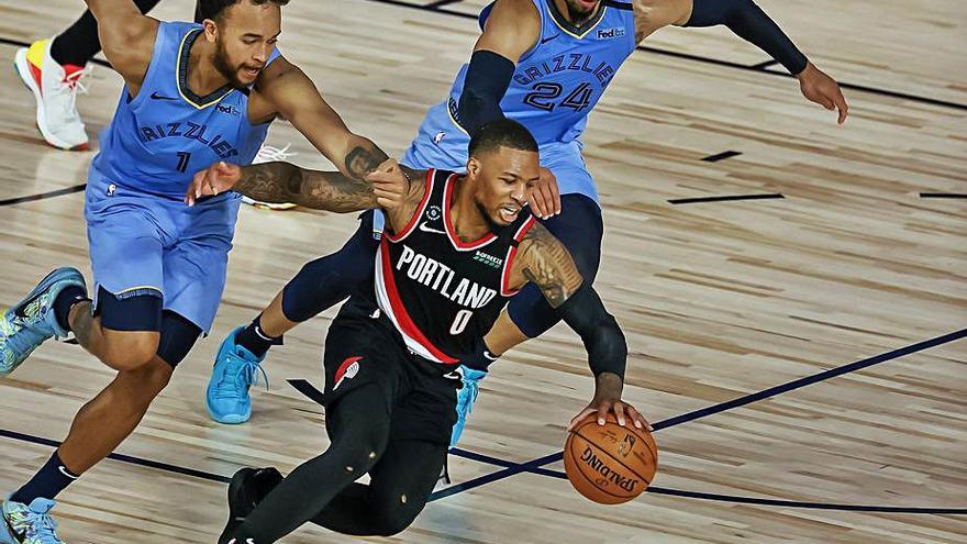 Damian Lillard en una acción del partido | Erik S. Lesser