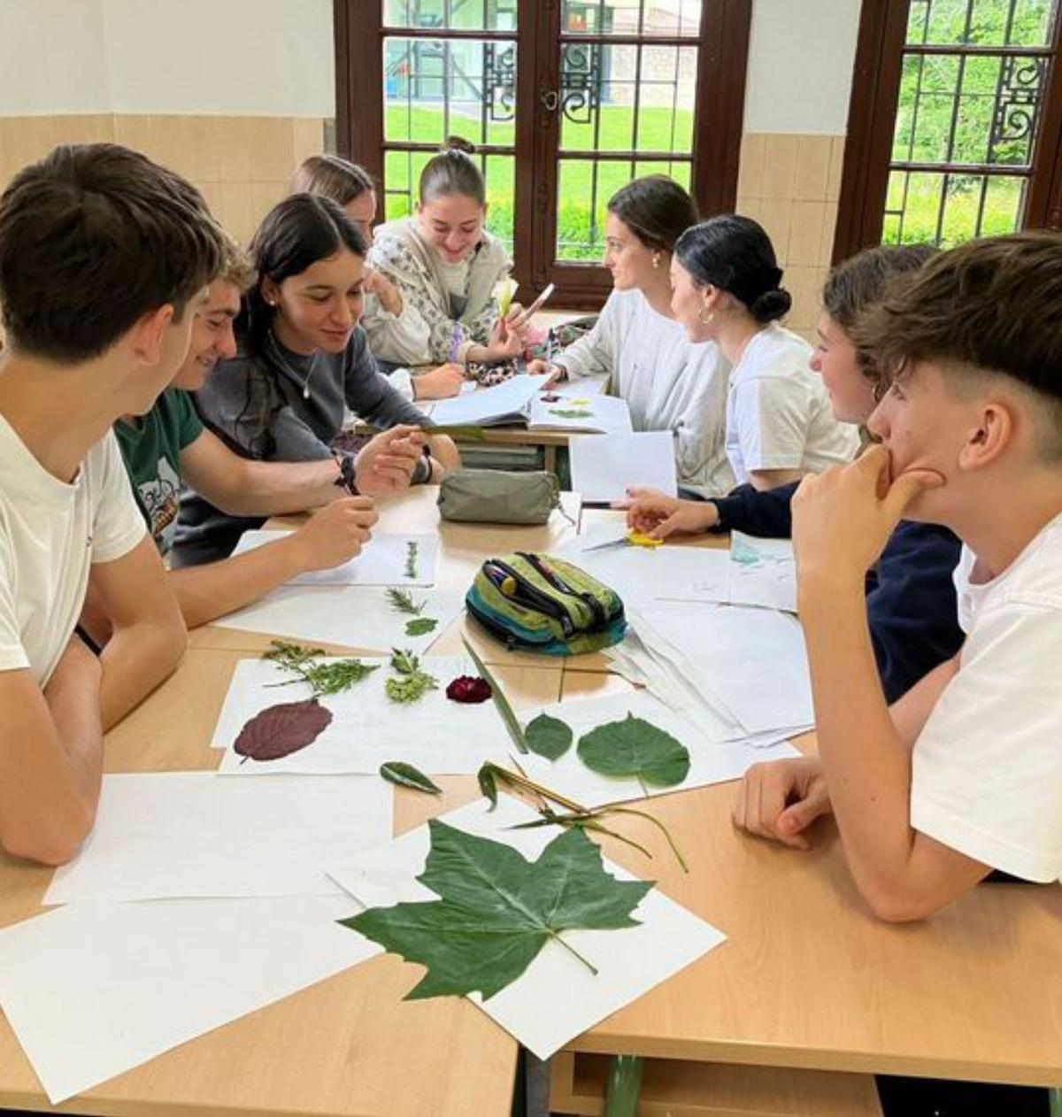 Alumnos del Colegio de La Asunción durante una clase. | Cedida a Lne