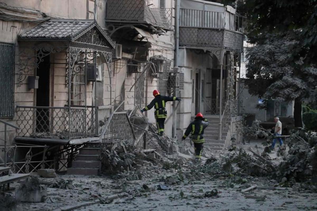 Imagenes de la destrucción histórica de Odesa, Ucrania tras el ataque ruso