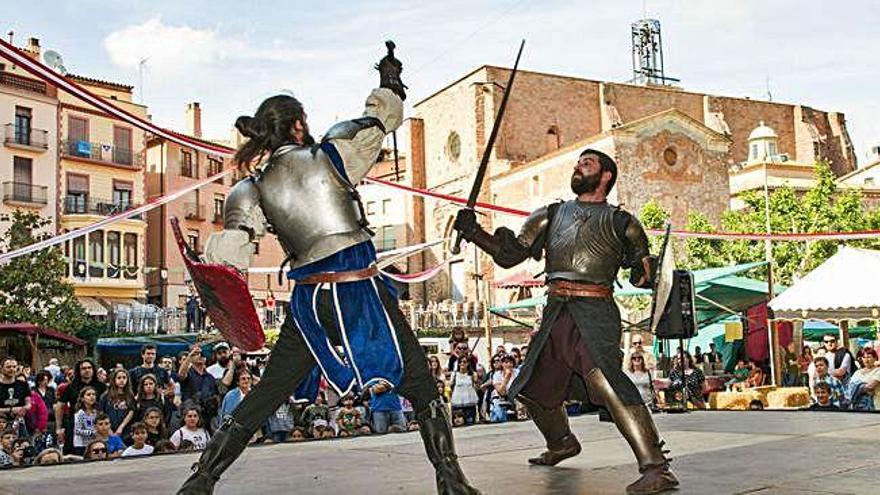 Un dels espectacles de lluita que es van poder veure a la Fira Medieval de l&#039;any passat