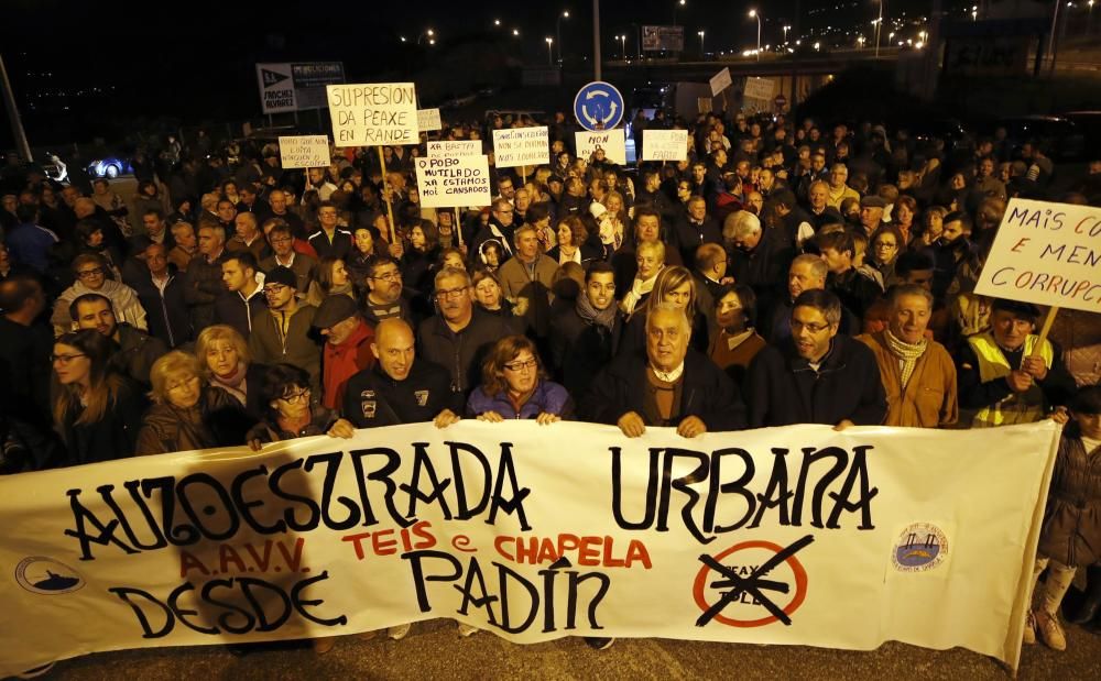 Protesta vecinal contra el peaje de Redondela