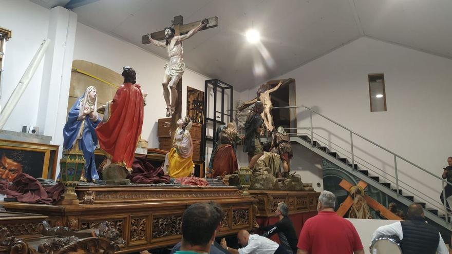 Cierre del Museo de Semana Santa: La Borriquita, la Elevación y la Agonía acceden con dificultades a sus sedes