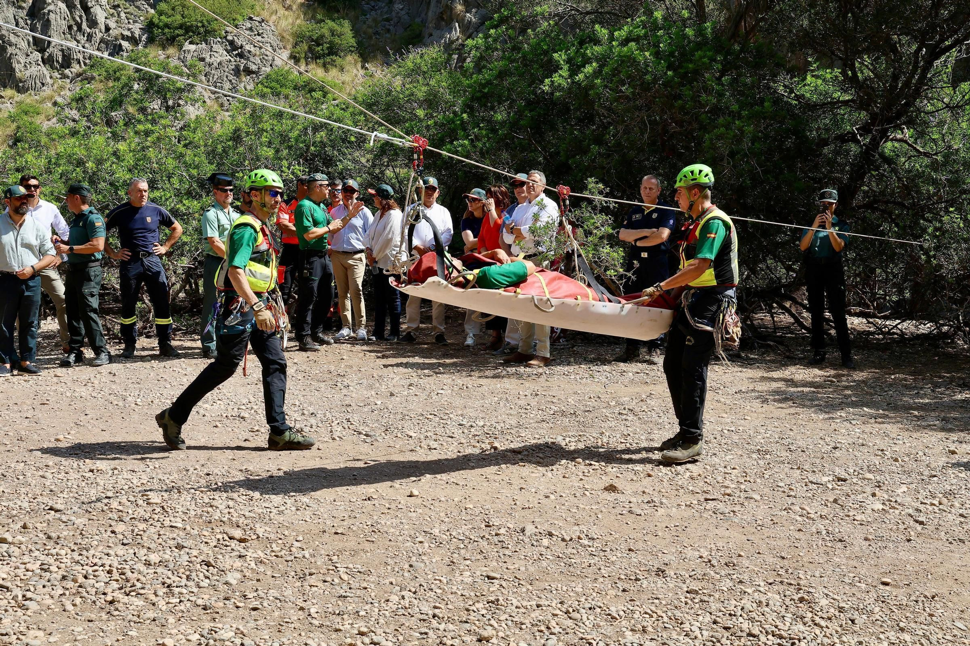FOTOS | El simulacro de rescate en sa Calobra, en imágenes