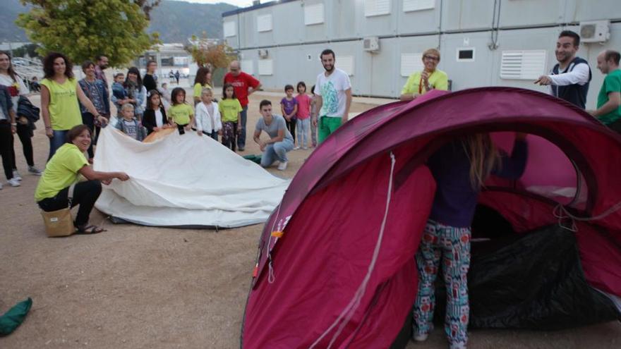 Imagen de una acampada de protesta en el Bracal