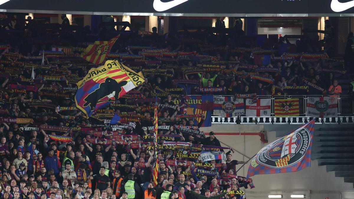 La grada d'animació del nou Camp Nou