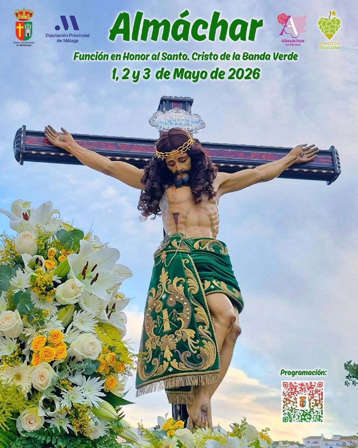 Cartel de las fiestas en honro del Cristo de la Banda Verde 2026.