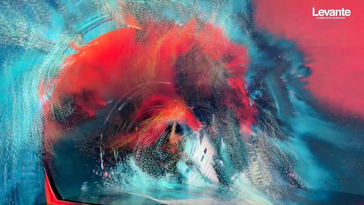 'The rhythm of the ocean' de Desilence, artistas digitales que han inaugurado la sala Vortex de Bellver Blue Tech Zone