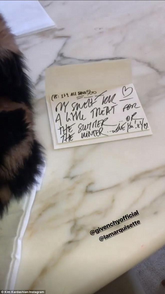 La nota de Givenchy para Kim Kardashian