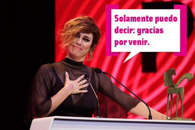 Blanca Suárez agradecida y emocionada en los Premios Ondas