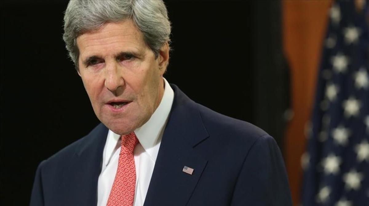 Kerry, durant una conferència de premsa a Washington, el 24 d’abril.