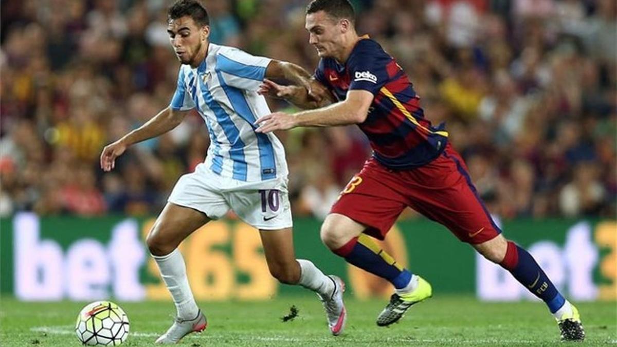 Vermaelen fue el gran protagonista del Barça-Málaga