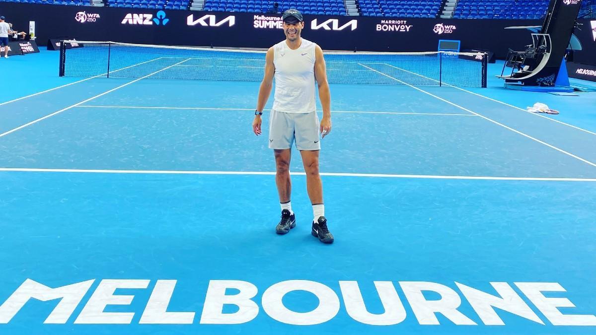 Rafael Nadal confirmó en las redes sociales que ya está en Melbourne