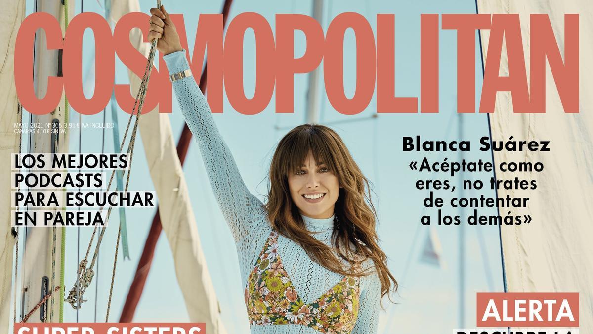 Blanca Suárez posa en la portada de la revista 'Cosmopolitan'.
