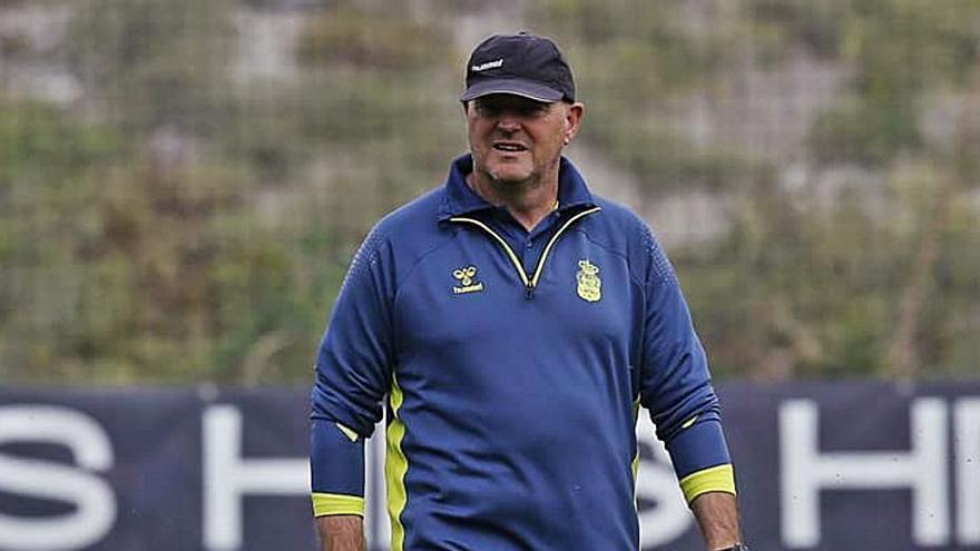 Pepe Mel, en una sesión de entrenamiento en Barranco Seco.