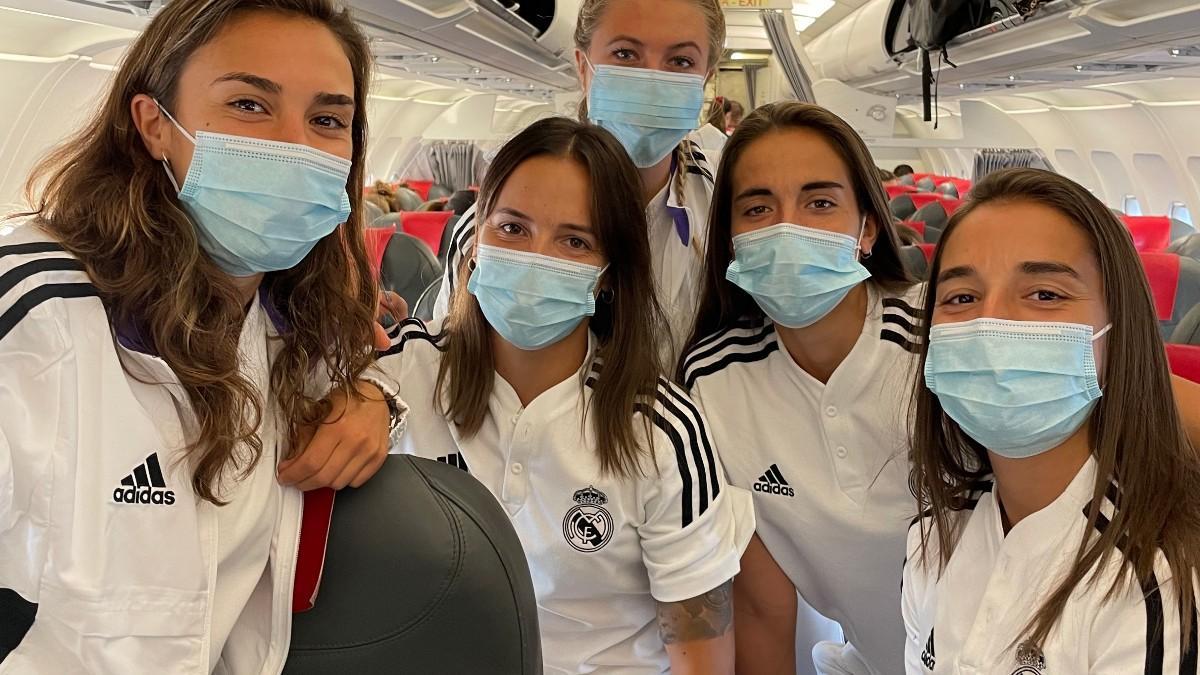 Jugadoras del Madrid rumbo a Noruega