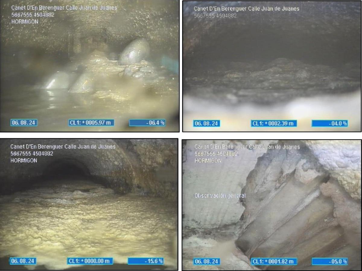 Estado que presentan varios puntos del colector.