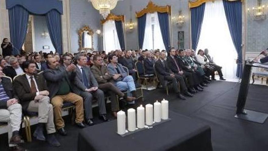 Imagen de la conmemoración ayer en el Salón Azul del Ayuntamiento.