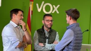 El portavoz del Grupo Municipal Vox en Jumilla, Juan Agustín Carrillo, en la sede del partido de Murcia.