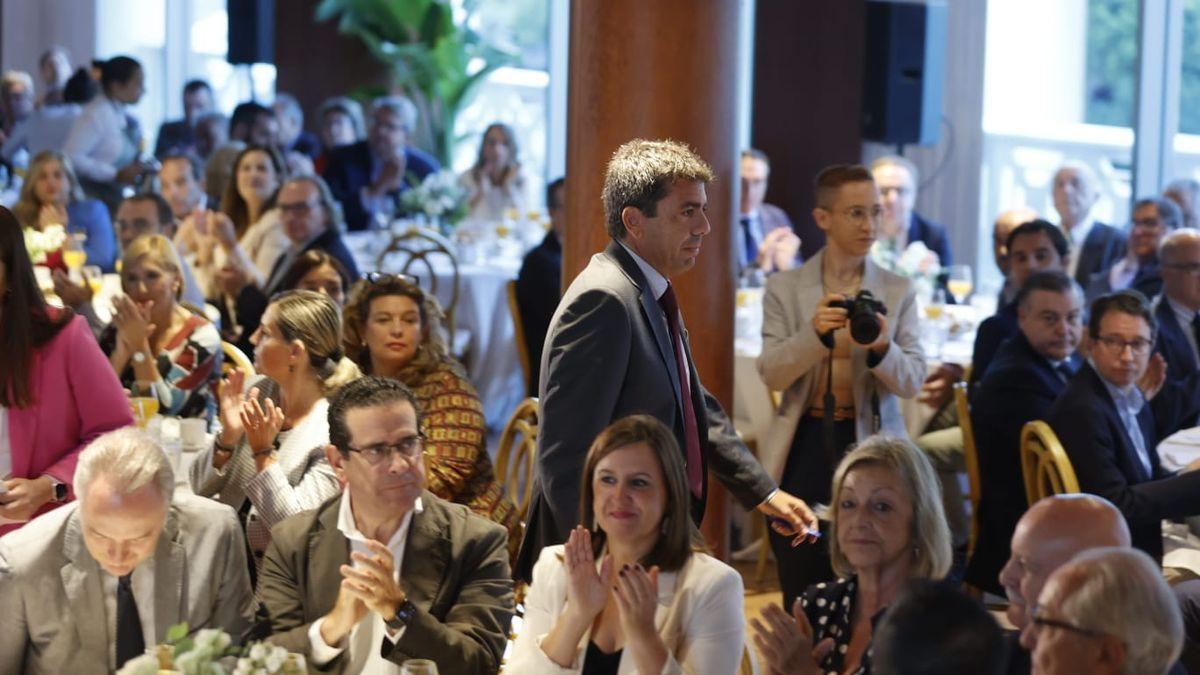 Carlos Mazón, en el Forum Europa esta mañana. GERMÁN CABALLERO