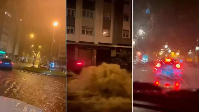 Un aguacero de gran intensidad deja negocios inundados, calles cortadas y contenedores flotando en Avilés: "Esto parecía como una pequeña dana"