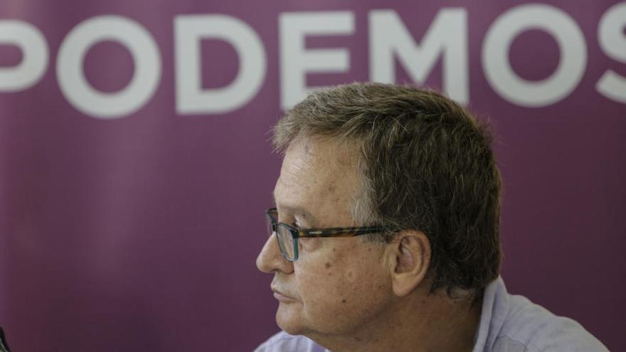 El líder de Podemos Alicante, Pascual Pérez, hoy.