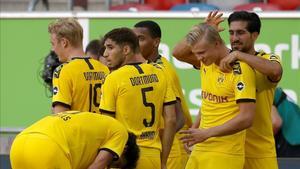 lmendiola53745806 duesseldorf  germany   13 06 2020   erling haaland of boruss200613184308