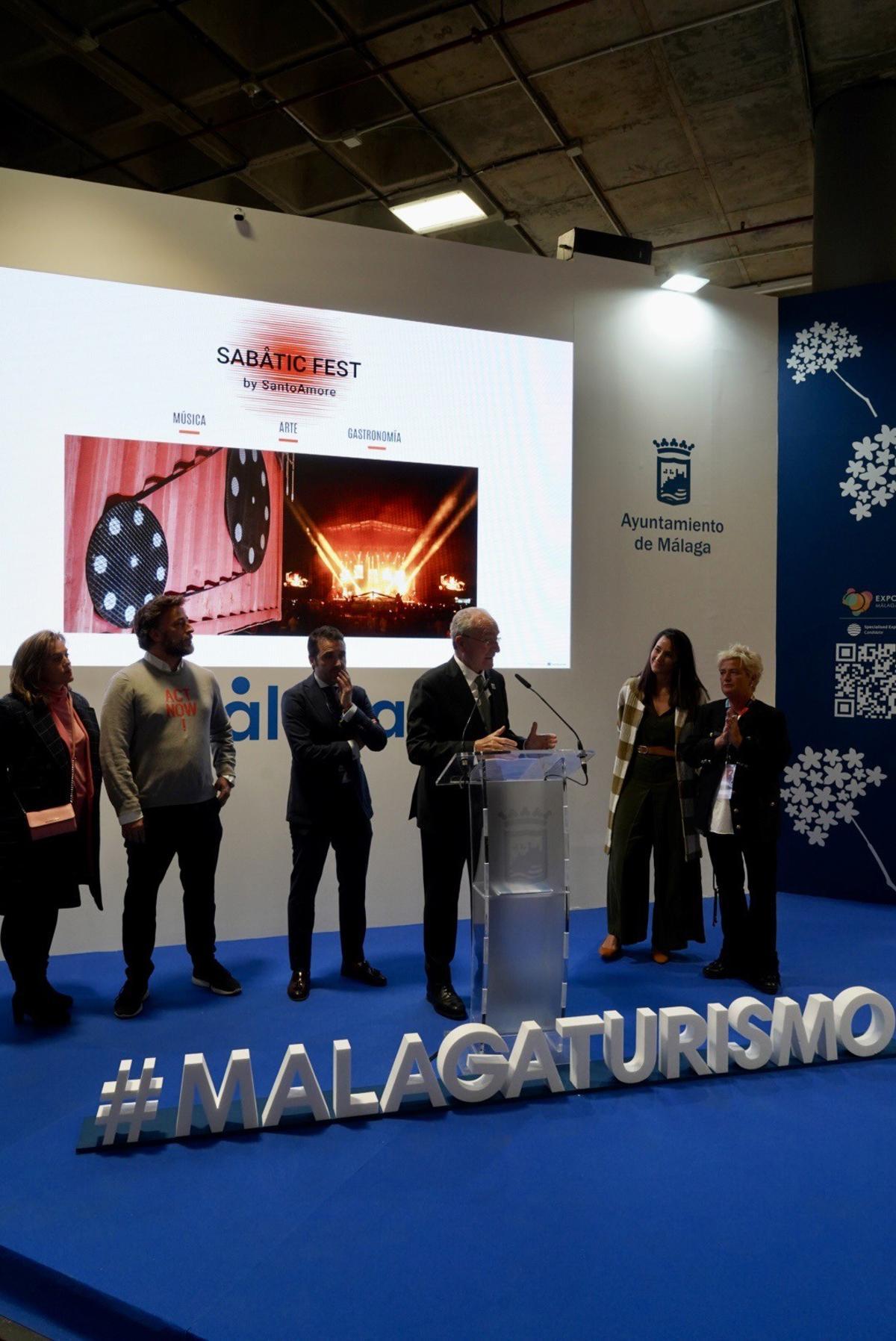 Un momento de la presentación de Sabatic Fest, que ha tenido lugar en el estand de Málaga en Fitur.