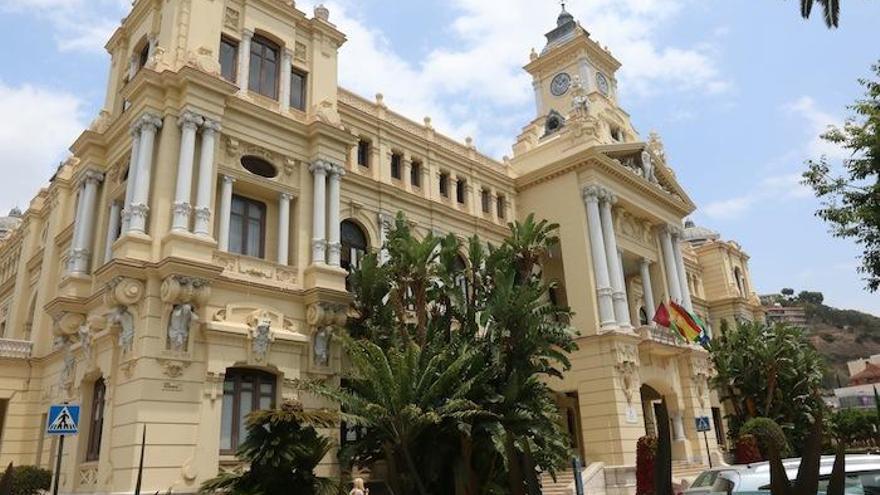 Fachada del Ayuntamiento de Málaga.