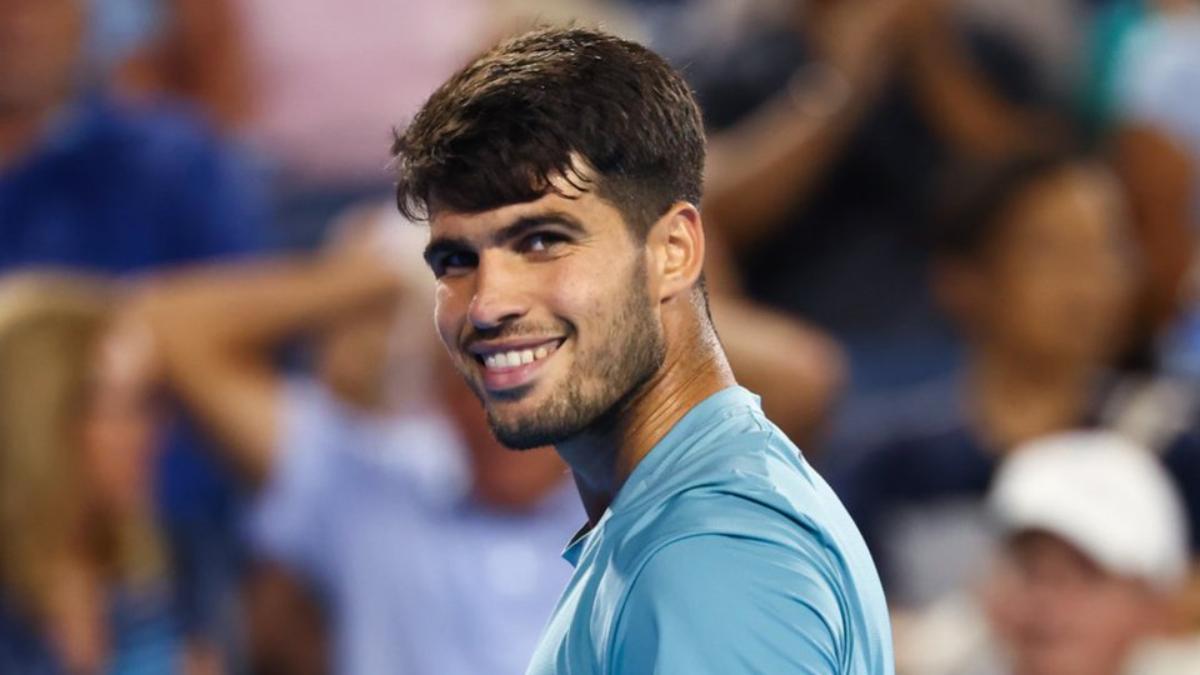 Alcaraz tras ganar a Luca Nardi