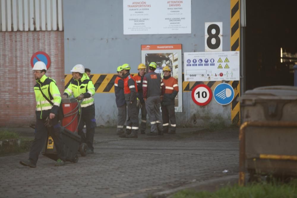 Visita al tren de carril de Arcelor en Veriña (Gijón)