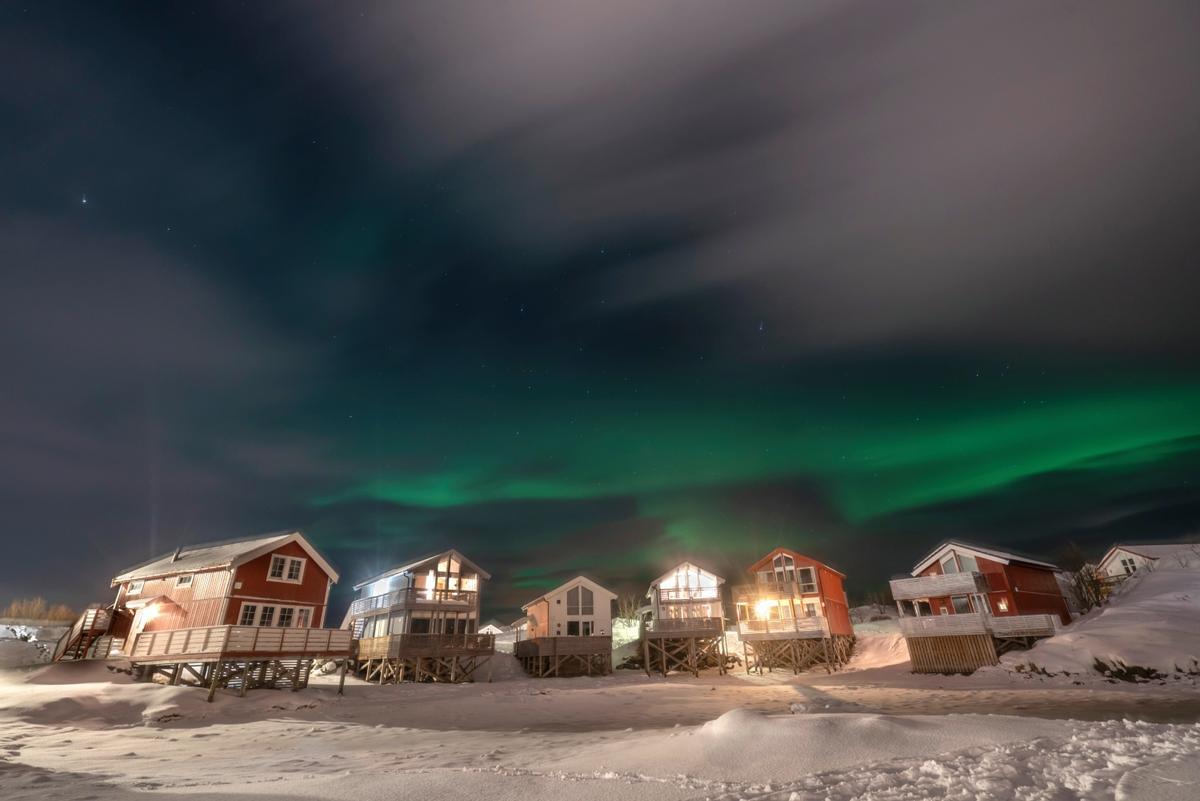 Auroras en la isla de Soomarøy