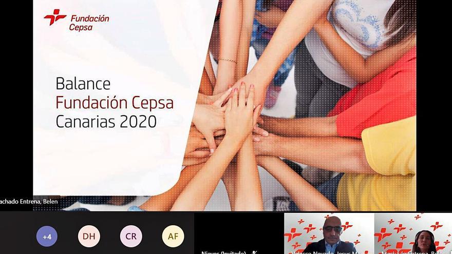 Imagen del encuentro virtual en el que participaron Jesús Manuel Velasco y Belén Machado.