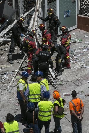 Segundo día de trabajos en el derrumbe