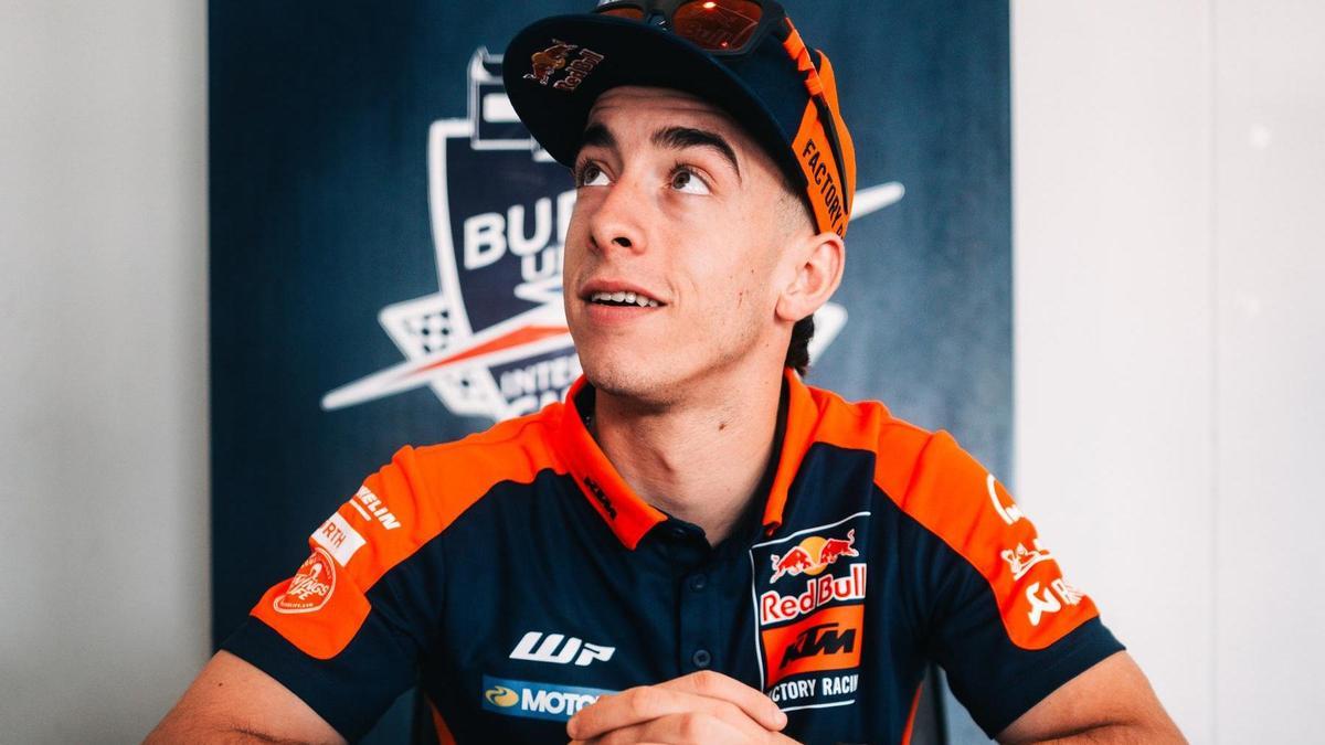 Pedro Acosta durante la pretemporada con KTM.