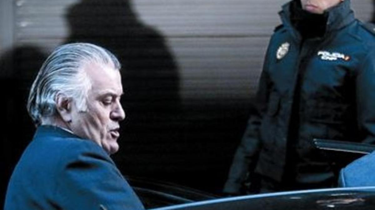 Luis Bárcenas, a su salida de la Audiencia Nacional el pasado febrero.