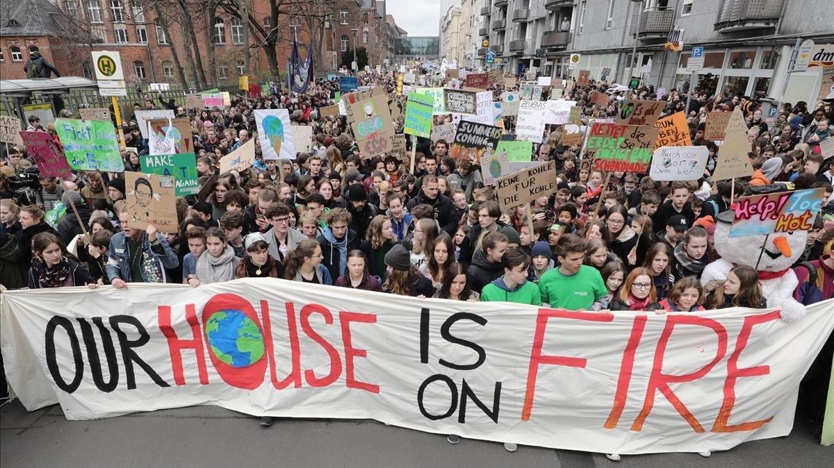 El movimiento ’Friday’s for future’ este viernes en Berlín.