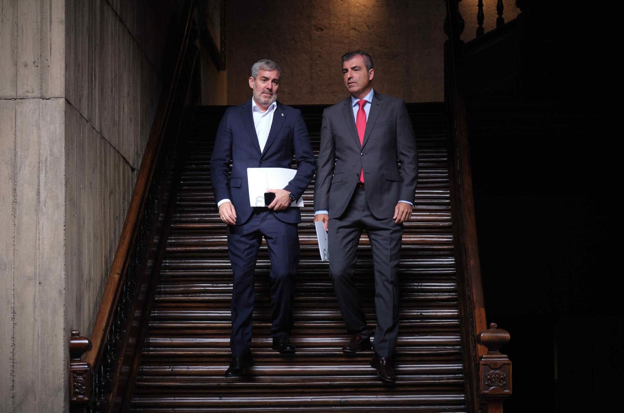 Fernando Clavijo y Manuel Domínguez hacen un balance de los primeros cien días de gobierno