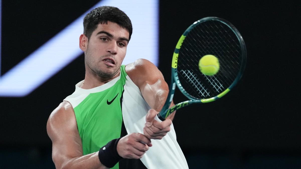 Carlos Alcaraz, en su debut en el Open de Australia