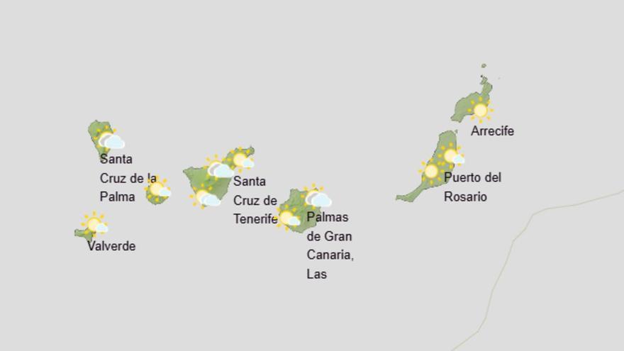 La Aemet pronostica un cóctel de calima, lluvias y viento para el último fin de semana de noviembre en Canarias