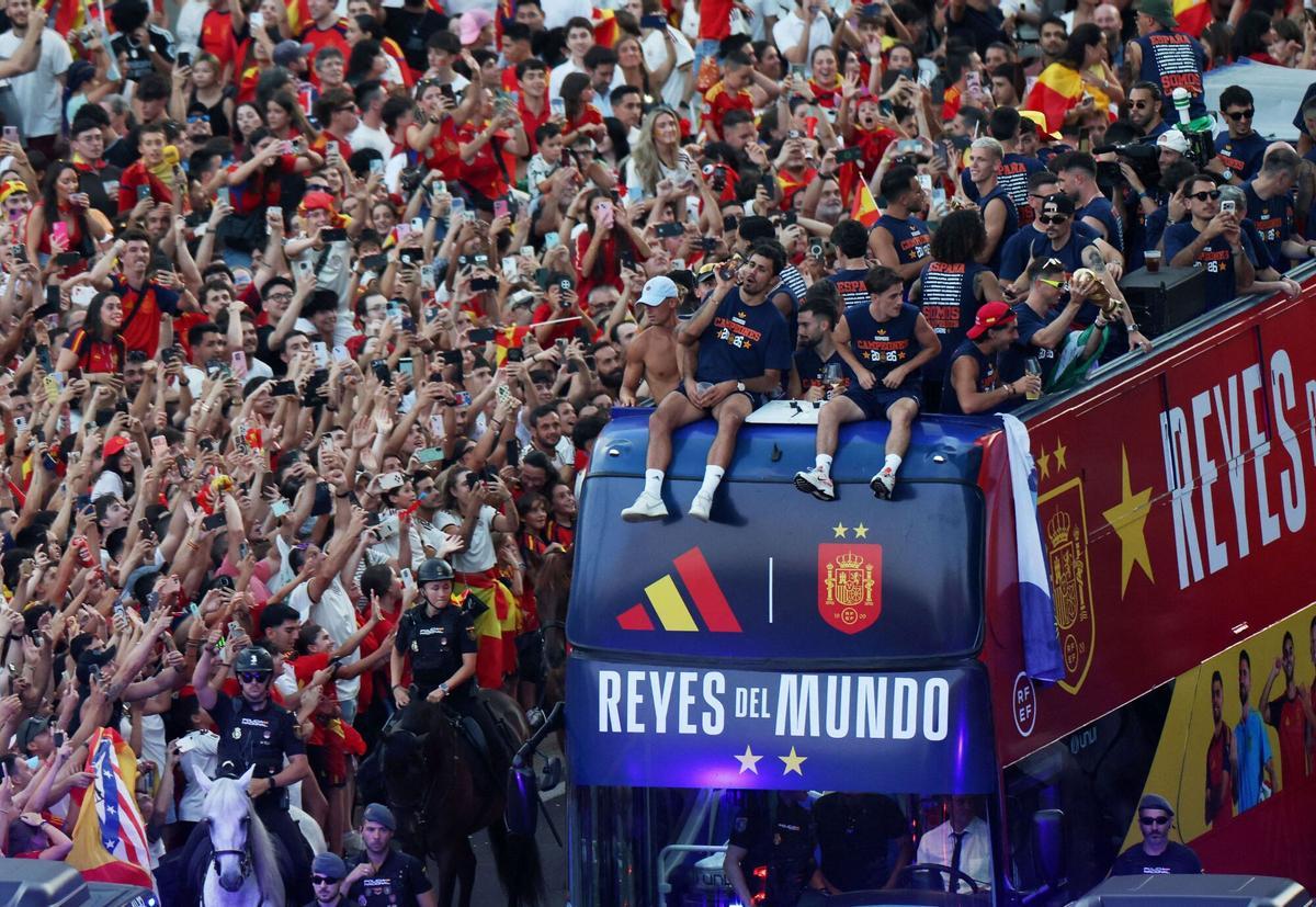La celebración de los campeones del mundo por las calles de Madrid