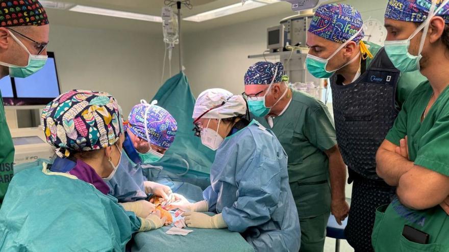 Intervención en el Hospital Universitario de Ourense acompañada por Scheker.