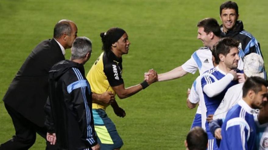 Messi y el doble de Ronaldinho, el entrenamiento de Argentina