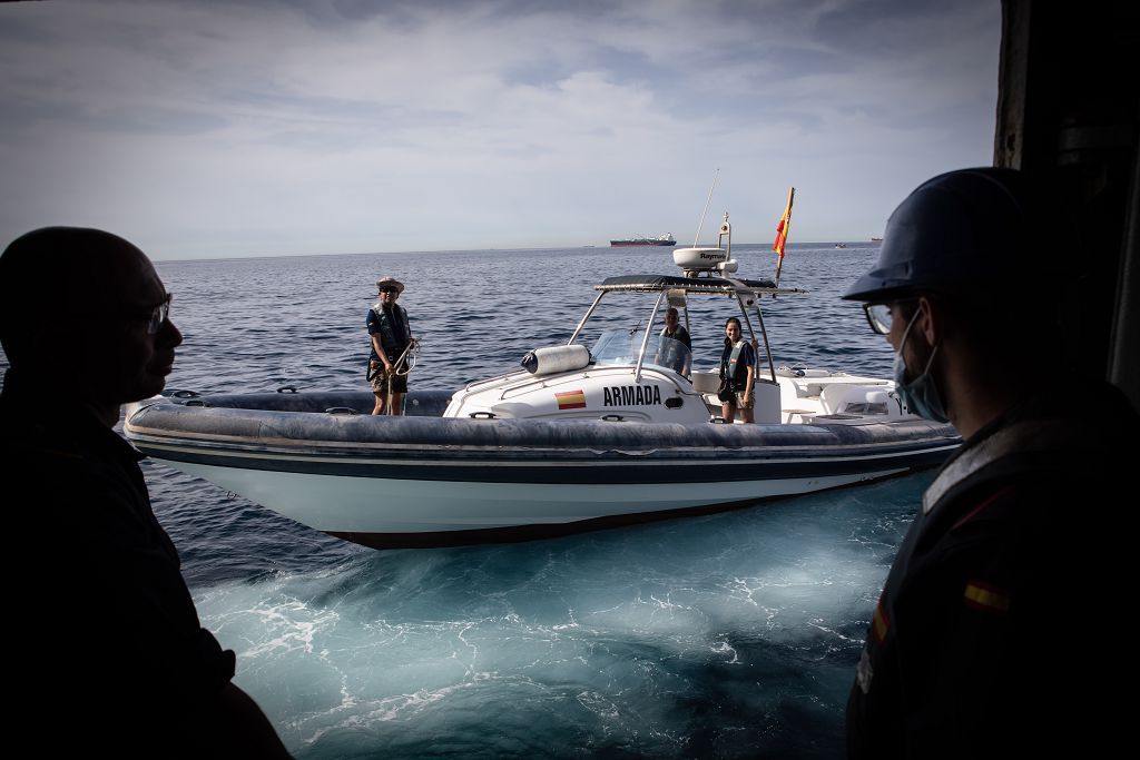 Demostración en Cartagena del nuevo robot de la Armada, el ROV ‘Leopard’