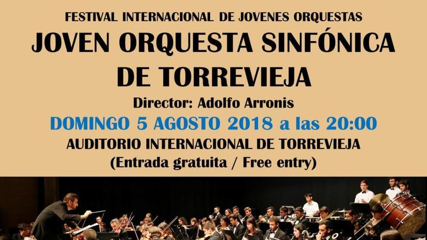 Concierto de la Joven Orquesta Sinfónica de Torrevieja el 5 de agosto