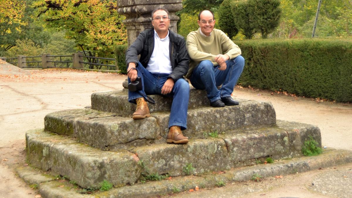 Óscar de San Macario y José Antonio Ramos, en Aldeanueva de La Vera.