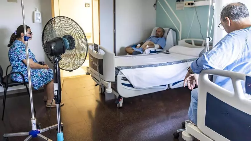 Pacientes recién operados soportan hasta 30 grados en el Hospital de Alicante al fallar el aire acondicionado