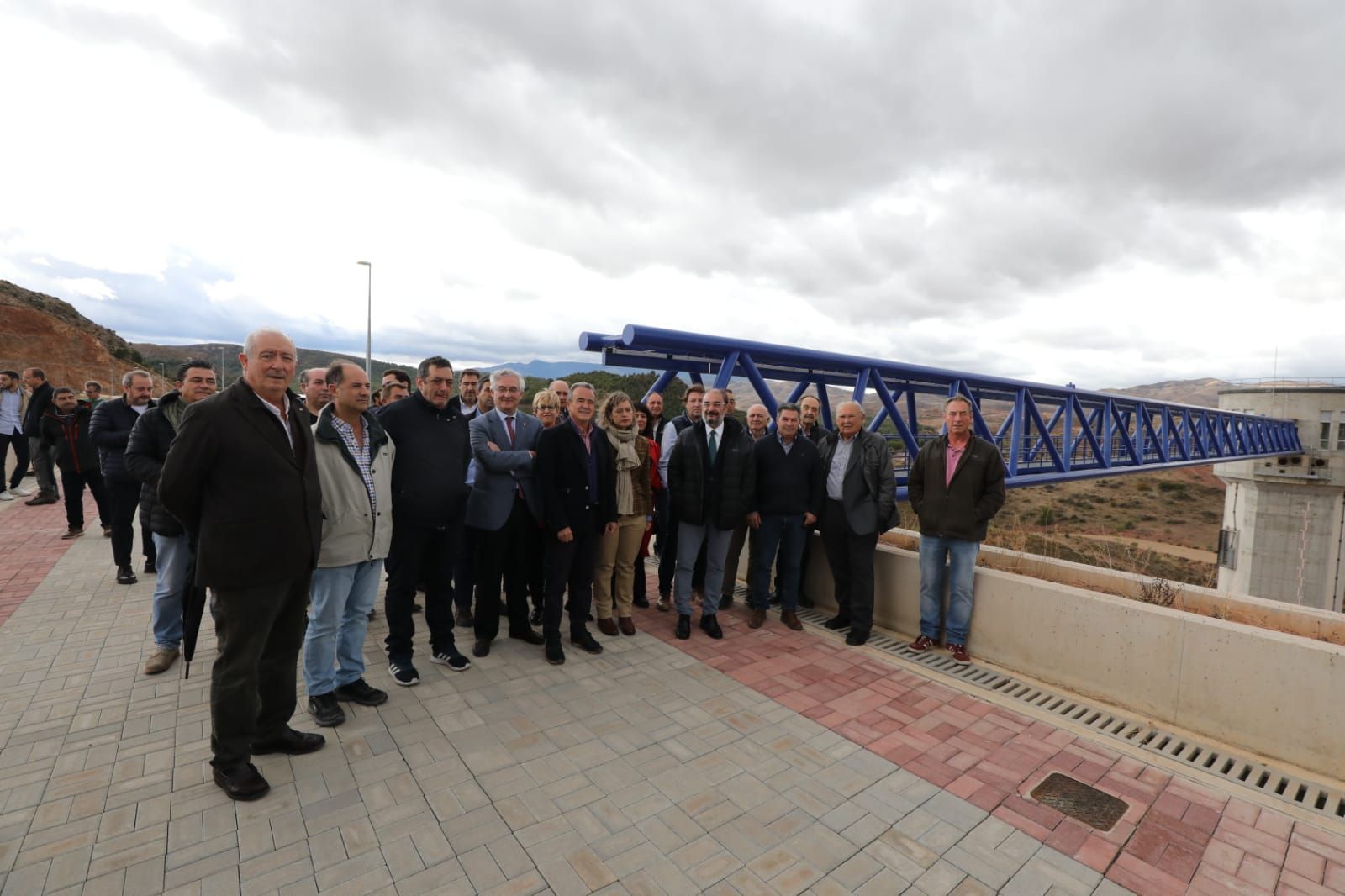 FOTOGALERÍA | Visita de Lambán y María Dolores Pascual al embalse de Mularroya