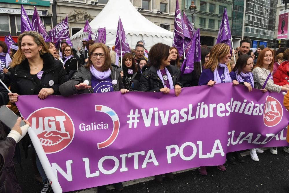 Unas 13.000 personas en el 8-M en A Coruña