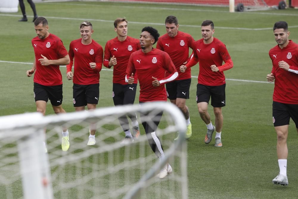 Entrenament del Girona FC a La Vinya